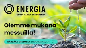 Energia tapahtuman mainoskuva. Olemme mukana messuilla, nähdään siellä