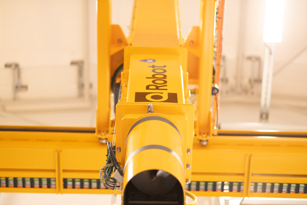 Automated biomass sampler. Picture taken from below of the sampler