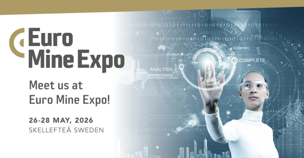 Euro mine Expo Logo. Skellefteå 26.-28.5.2026