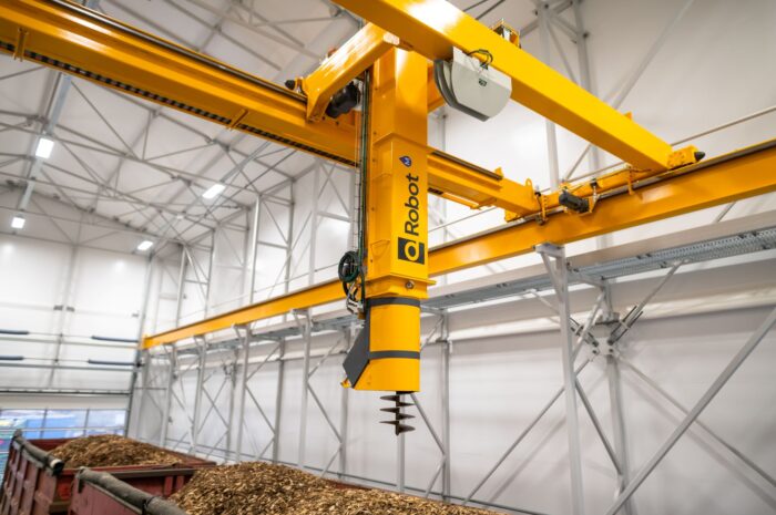 Yellow sampling system that collect samples from the biomass load