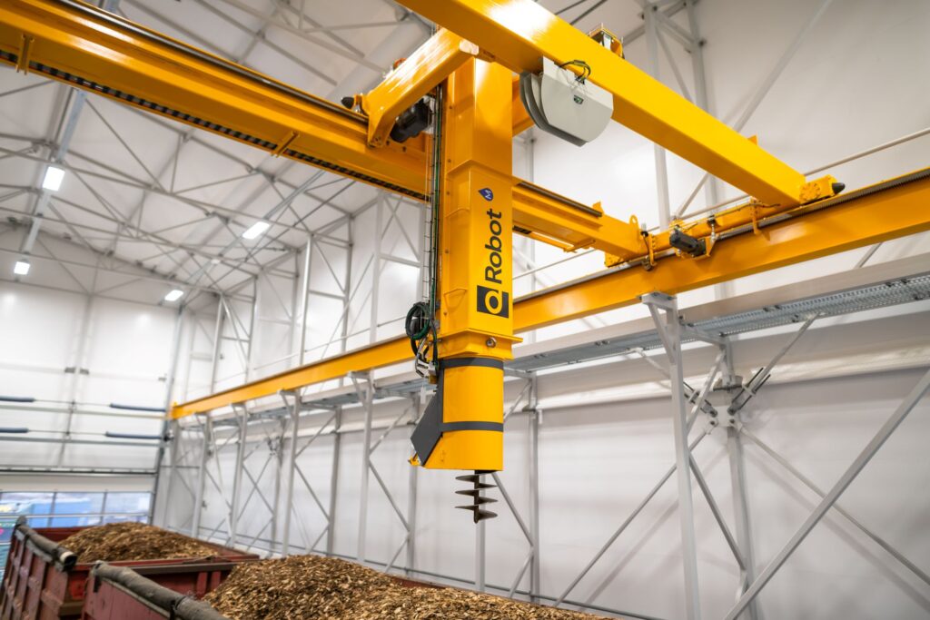 yellow sampling system that collect samples from the biomass load